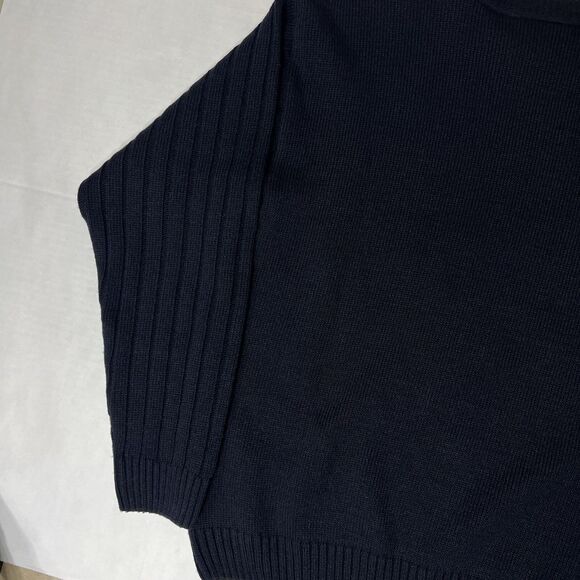 Lacoste Big Logo Wool Mark Blend Laine Vierge Black Sweater Size 16 Large - Picture 4 of 14